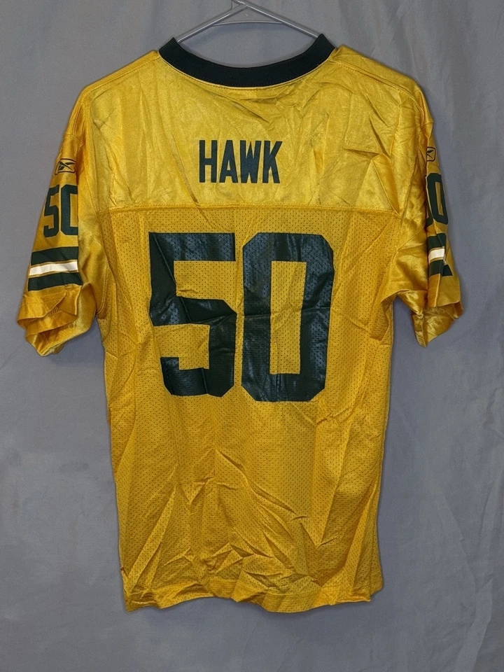 Camiseta deportiva Reebok NFL #50 HAWK JENNINGS XL (18-20) Yellow Green Bay PACKERS Foto 4 de 4