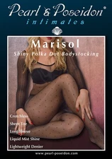 Marisol - Shiny Full Polka Dot Bodystocking in Crotchless & Sheer Toe