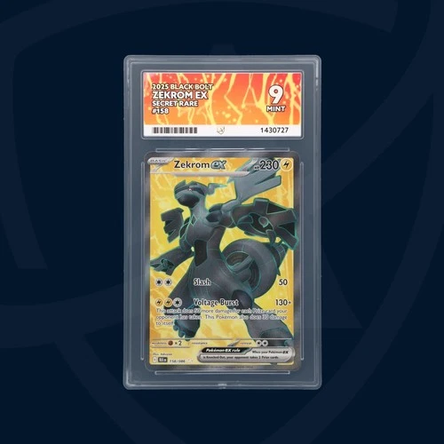ACE 9 Zekrom Ex 158/086 Secret Rare - Black Bolt MINT