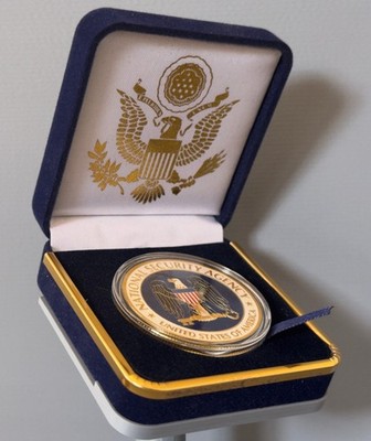 United States National Security Agency NSA Challenge Coin in Velvet Case