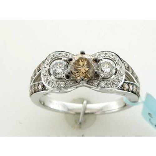 Le Vian Platinum Band Ring for Women 1.43 cts Vanilla Chocolate Diamonds Size 7