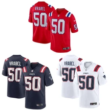 Mike #50 Vrabel MEN Stitched Jersey Red/White/Navy