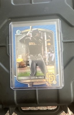 2025 Bowman Chrome - Prospects Leo De Vries, Leo De Vries #BCP-204 Blue...