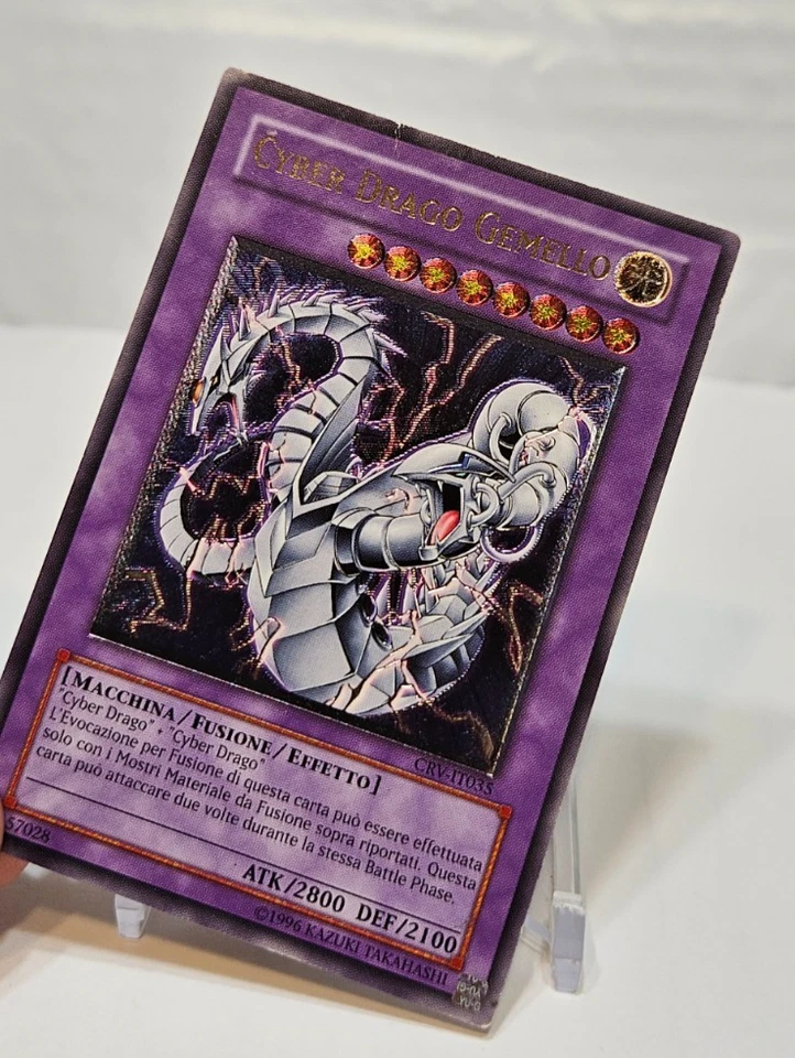 ITALIAN ULTIMATE Rare Cyber Twin Dragon CRV-IT035 CRV-EN035 Unlimited YGO 7947 - Image 4 of 4