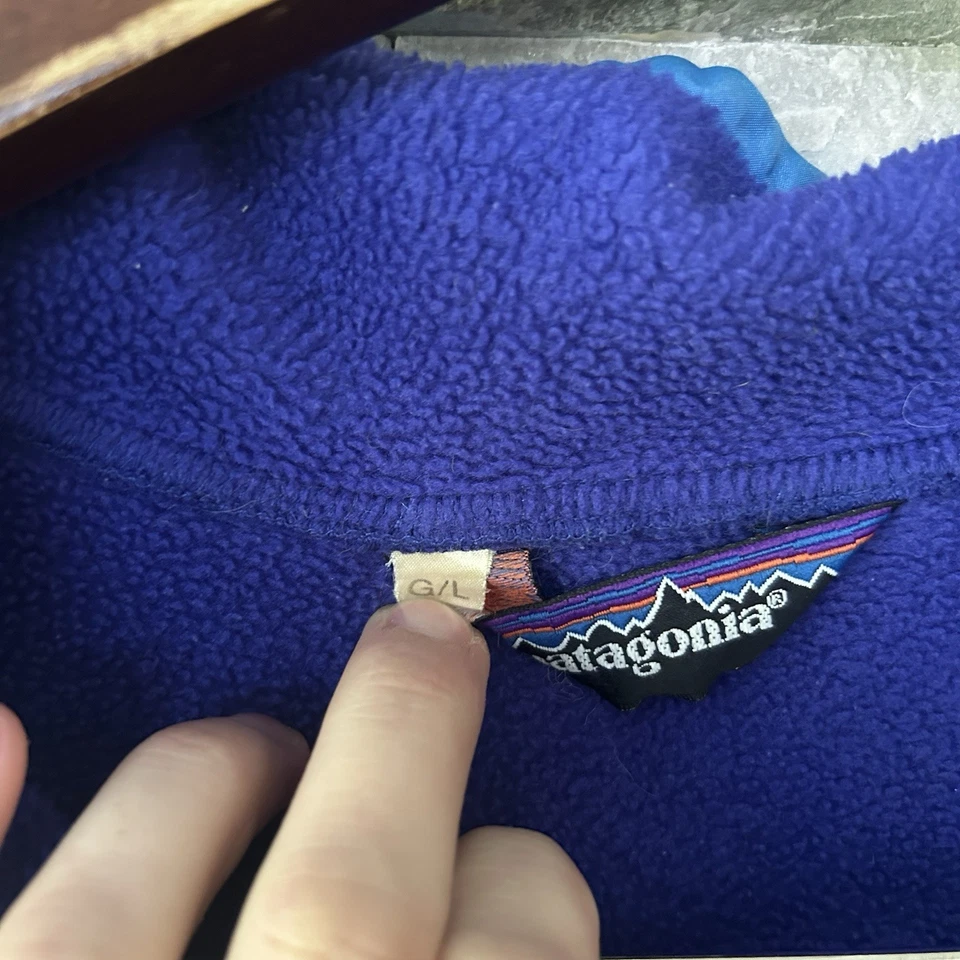 Vintage Patagonia T Snap pullover fleece made in the USA large 80s 90s - Image 3 of 4