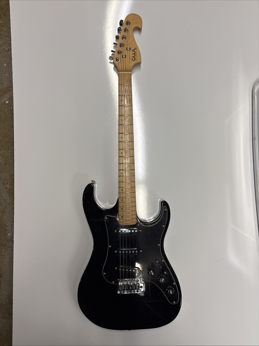 GWL George Washburn Limited Black on Black Strat Style Electric