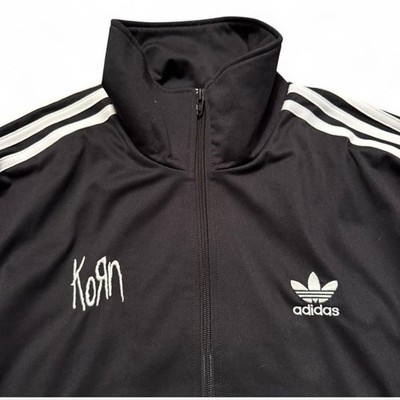 Adidas x KoRn Tracksuit Top Jacket Black & White Jonathan Davis