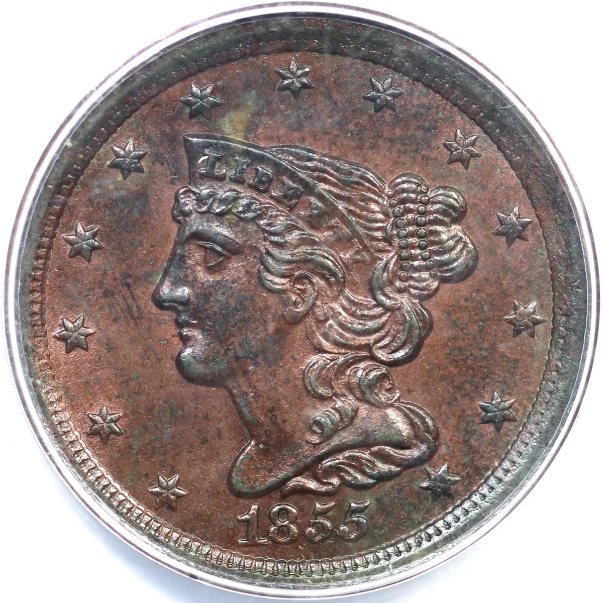 1855 Year Braided Hair US Half Cents (1840-1857) for sale | eBay