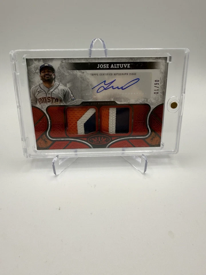2025 Topps Tier One - JOSE ALTUVE -/10 3-Color Autographed Tier One Relic Astros - Image 2 of 4