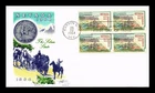 DR JIM STAMPS US COVER NEVADA CENTENNIAL FDC BLOCK OF 4 JACKSON CHICKERING