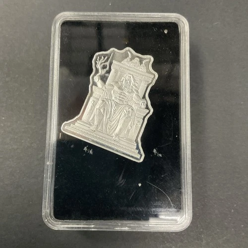 Pan Silver 5 Gram .999 Fine Silver Zeus On Throne Figure