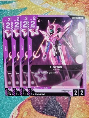 Farsia Gundam TCG GD03-058 x4 Uncommon Steel Requiem playset