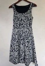 Brixon Ivy Dress Womens S Blue Textured Babydoll Cottagecore Festival Floral