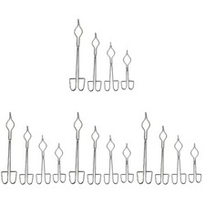  4 Count Stainless Steel Crucible Forceps Crucibles Laboratory Use