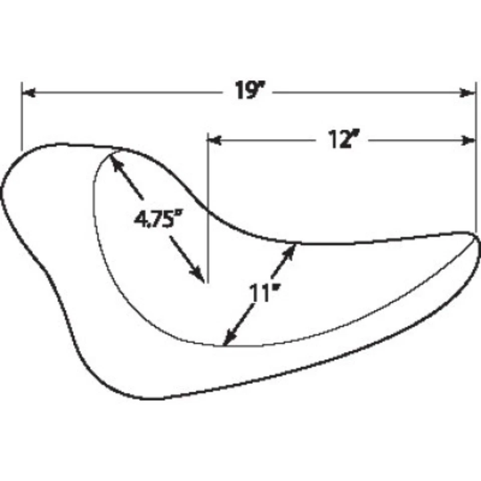Assento solo Drag Specialties liso para Harley FXST 00-05 e FLST 00-17 - Imagem 2 de 2