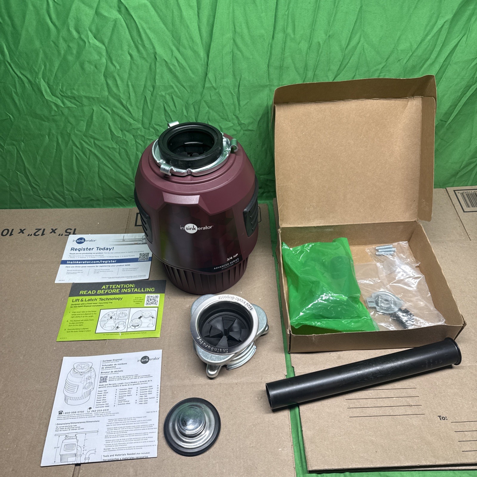 InSinkErator Evolution 1300, 3/4 HP Garbage Disposal , Advanced Series EZ