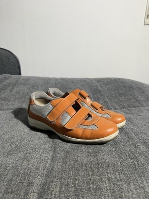 Prada Americas Cup Sneaker Damen Schuhe Orange Gr 37,5