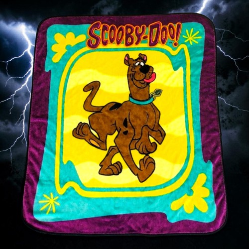 Y2K Vintage Scooby Doo 50X60Lux Plush Throw Blanket Plush. Clean!