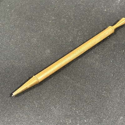 Vintage Max Factor Hollywood Gold Metal Automatic Eye Liner Pencil - LIGHT BROWN