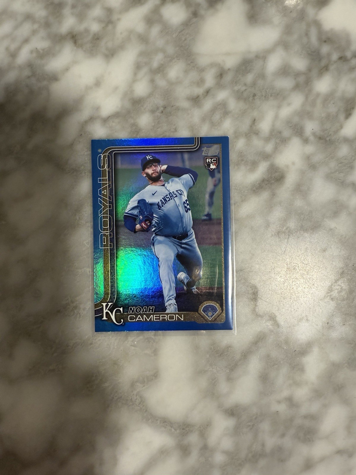 2025 Topps Update Noah Cameron Rookie Blue Rainbow Refractor /150 #US65 RC