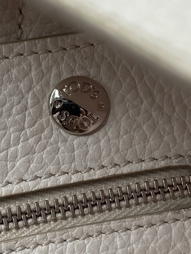 Grand sac fourre-tout bandoulière Tod's beige crème en cuir grainé certificat d'authenticité - Photo 9/13