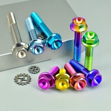 M6 Titanium Bolts Flange Hex Head Screw 10 15 20 25 30 35mm Grade 5 Ti Fastener