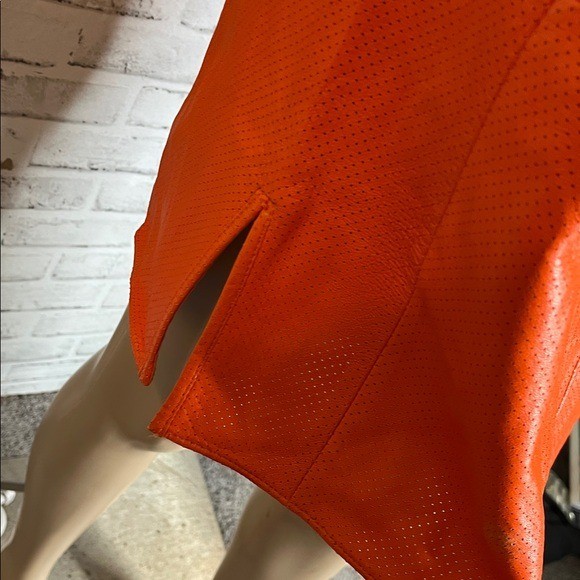 Vince perforated leather orange mini dress xs | eBay Vince perforated leather orange mini dress xs | eBay