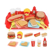 Pretend Play Food Set for Children,Removable Fast Food Playset with... Fast Ship