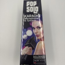 Tzumi Pop Solo Wireless Bluetooth Karaoke Microphone Speaker w/Phone Holder AA