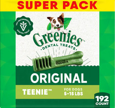 Greenies Teenie Dental Dog Treats, Original Flavor, 54 oz, 192 ct