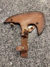 CUSTOM HAND FORGED DAMASCUS STEEL TOMAHAWK AXE WITH WOODEN HANDLE WITH SHEATH