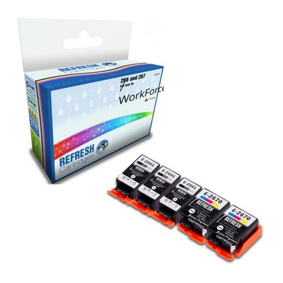 Refresh Patronen 3x 266 & 2x 267 Vorteilspack Tinte kompatibel mit Epson Druckern