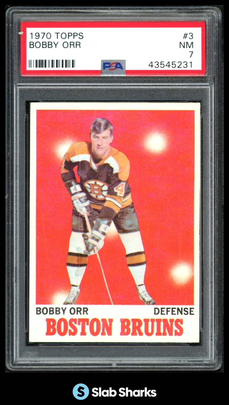 1970 TOPPS #3 BOBBY ORR PSA 7