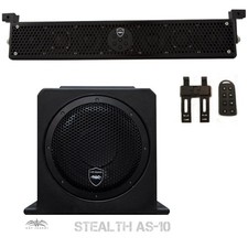 Wet Sounds Package Black Stealth 6 Ultra HD Sound Bar with Remote AS-10 10" Sub