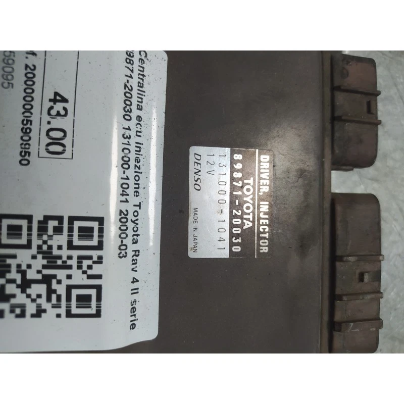 Centralina ecu iniezione Toyota Rav 4 II serie 89871-20030 131000-1041 2000-03 - Immagine 3 di 4