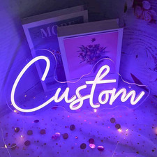 Letrero de neón con nombre personalizado - Decoración de pared con luz LED para cumpleaños y boda