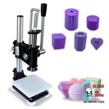 Bath Bomb Press Machine, 5 Molds Set  Heavy-Duty Stainless Steel, DIY Soap
