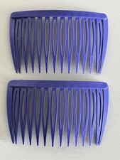 Vintage 1980s Goody Side Hair Comb Updo Matching Pair Purple Made in USA