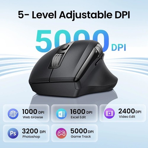 UGREEN Hyper-Fast Scroll Wireless Mouse 5000DPI Bluetooth 5.4 For MacBook Tablet - Picture 3 of 7