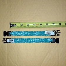 Paracord Bracelet w/ Buckle Lot Of 2 Turquoise & White