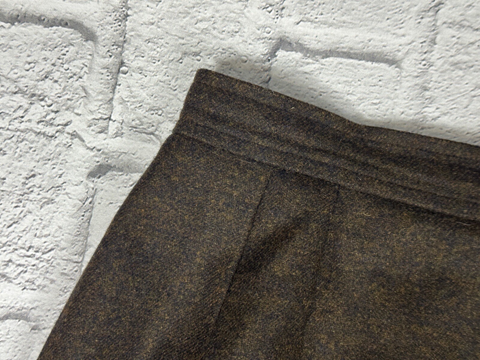 Gonna plissettata lana marrone vintage anni 80 YVES SAINT LAURENT RIVE GAUCHE taglia 40