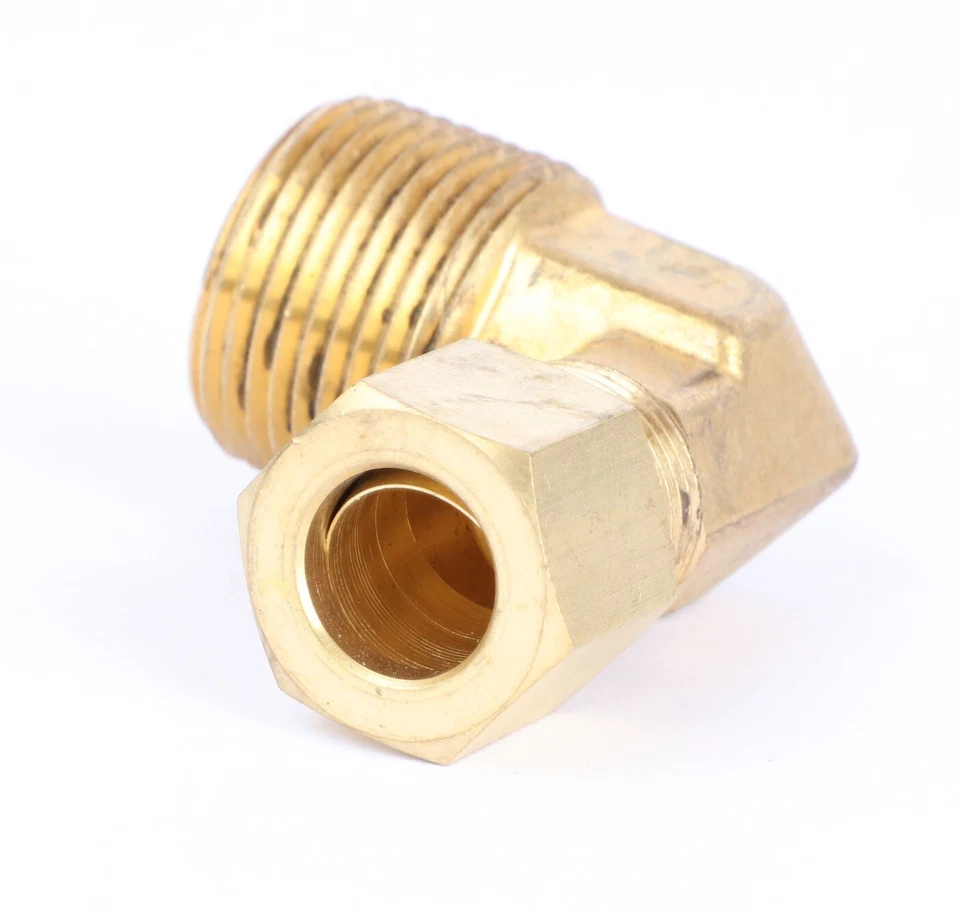 Brass Fairview 90° Elbow Tube Fitting, 1/2" Tube OD x 3/4" Male NPT - Image 3 of 4