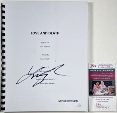 Lily Rabe Signed Love And Death Complete Pilot Episode Script Autograph ...