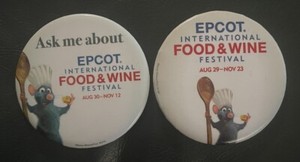 Disney Epcot Cast Member Exclusive Button Set Food & Wine Ratatouille
