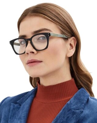 Gucci Men Eyeglasses Black Grey Demo Square GG0572O 009 NEW 