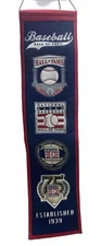 Winning Streak Cooperstown Collection Baseball HOF 32.5x8" Embroidered Banner