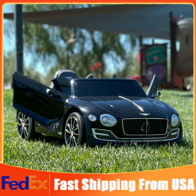 12V Electric Kids Ride on Car Bentley Style Toy Gift Remote Control LED Light US