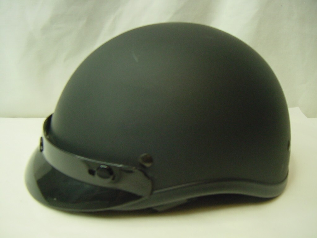 THH T-69 MATTE BLACK DOT MOTORCYCLE HALF HELMET SIZE MENS MEDIUM