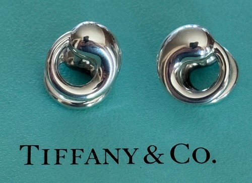 Tiffany & Co. Elsa Peretti Eternal Circle Cufflinks Sterling Silver 925 - Picture 2 of 3