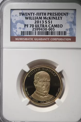2013 S Presidential Dollar William McKinley NGC PF70 Ultra Cameo